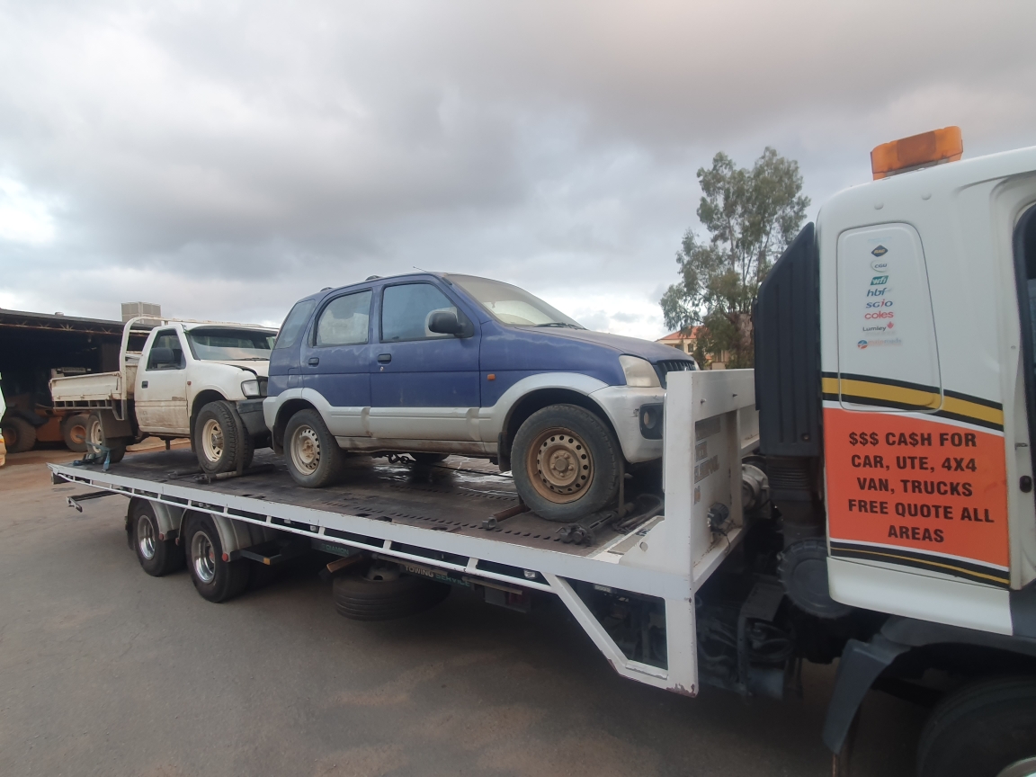 Tow truck towing two cars Perth Towing and Tow Truck Services